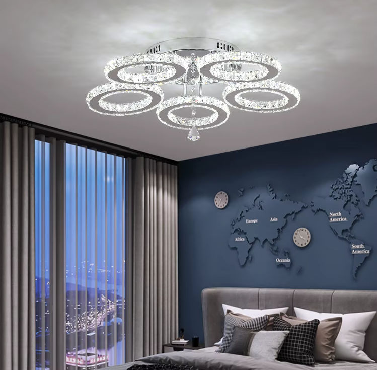 Lámpara de Techo LED de Cristal Redonda Premium - Control Inteligente App