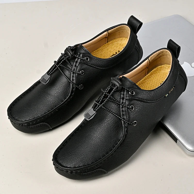 Mocasines de Cuero Premium para Hombre - Zapatos Casuales Estilo Loafer