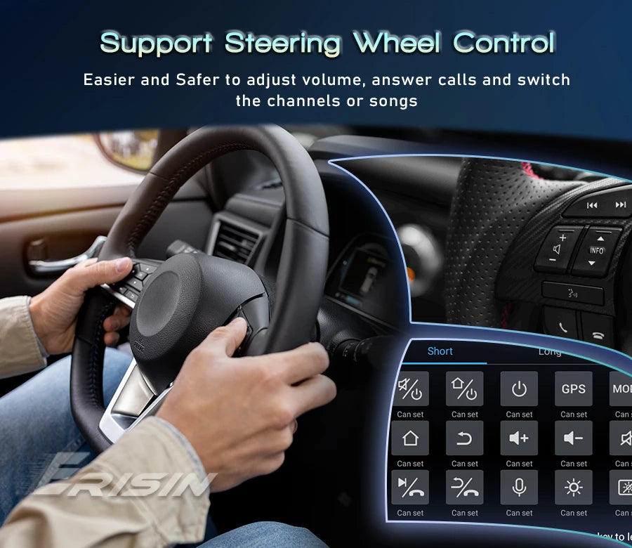 Radio Android 14.0 CarPlay Inalámbrico para Coche Fiat 500 2008-2015 - 7" GPS Negro/Blanco