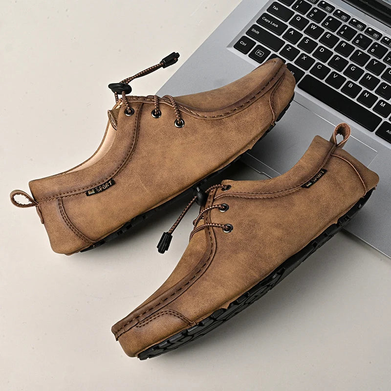 Mocasines de Cuero Premium para Hombre - Zapatos Casuales Estilo Loafer