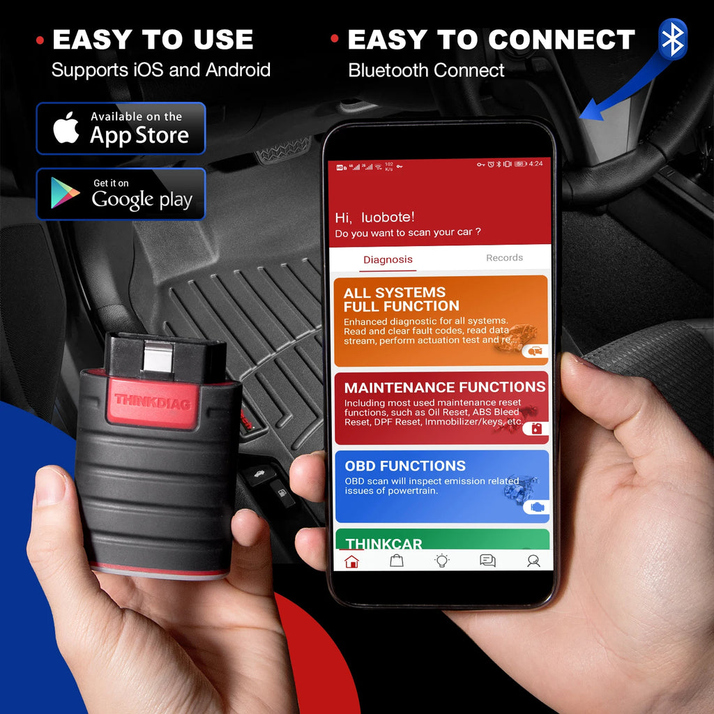 ThinkDiag OBD2 Scanner Profesional 12V - Diagnóstico Completo Bluetooth | Envío Rápido EU
