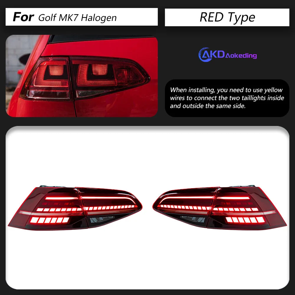 Luces LED Traseras para VW Golf 7 / 7.5 (2013-2020) - Intermitente Dinámico con Animación