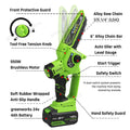 Greenworks Mini Kettensäge 24V 6 Zoll Akku | Brushless Motor | 4Ah Akku + Ladegerät | Kompakte Elektro Kettensäge für Garten