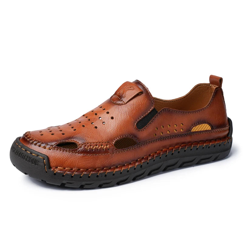 Sandalias Zapatos Premium de Cuero para Hombre - Hechas a Mano