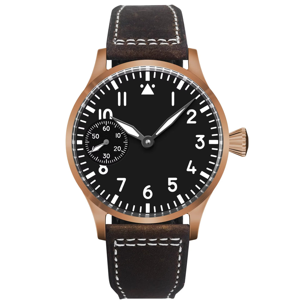 Reloj Mecánico Semi-Automático 42mm - Diseño Piloto Premium - 4 Colores