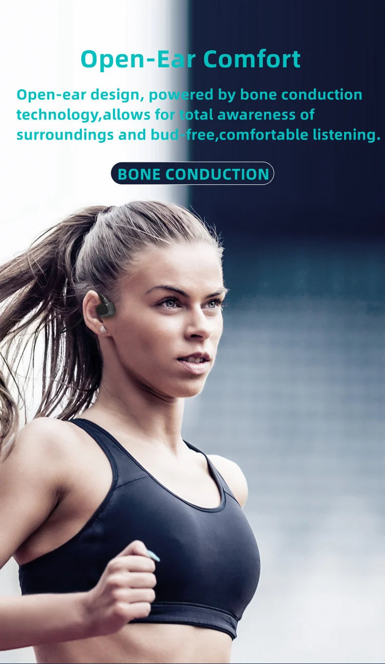 Auriculares Conducción Ósea IPX8 Bluetooth 5.3 - 32GB MP3 Natación Deportivos