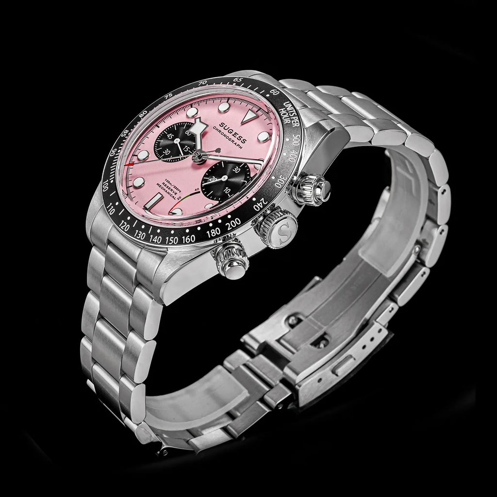 Reloj Cronógrafo Sugess ST1907 Swanneck Pilot - Movimiento Mecánico Original con Cristal de Zafiro