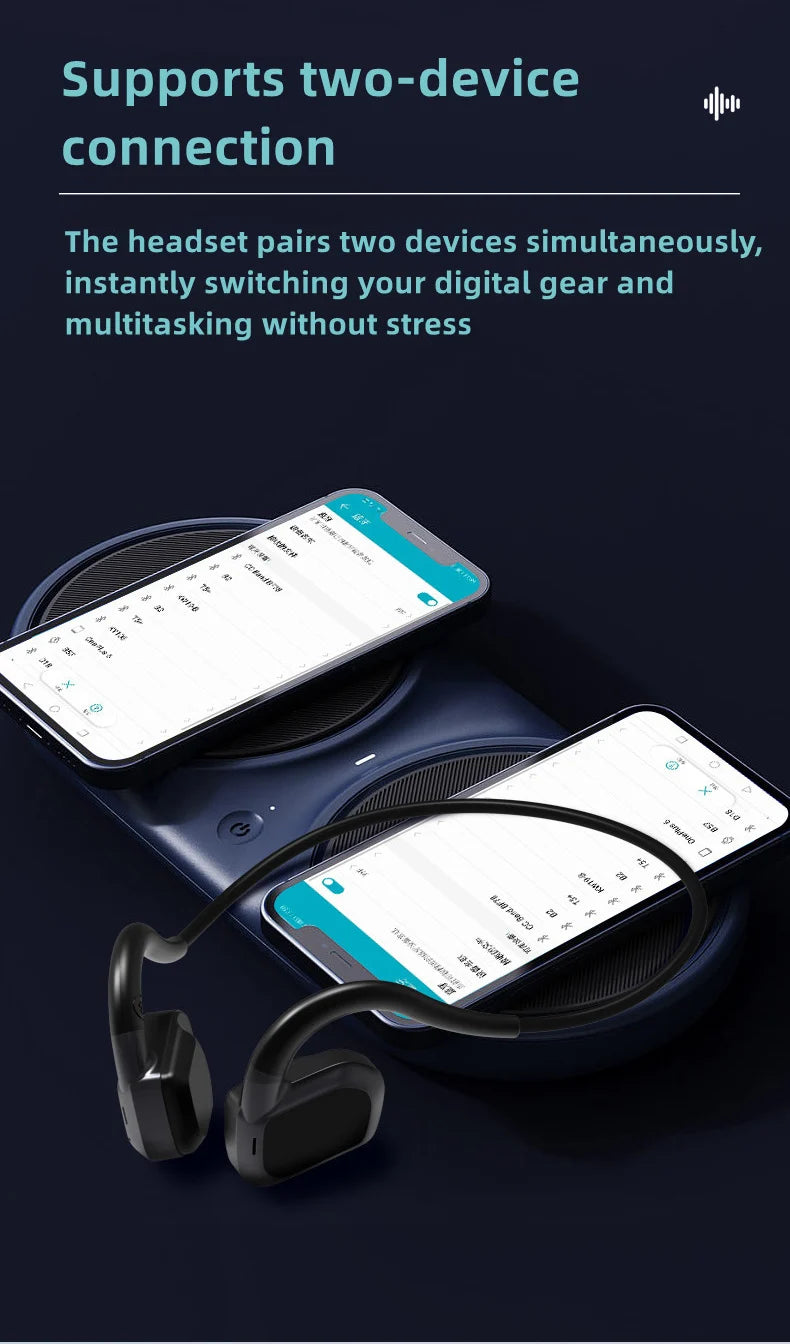 Auriculares Conducción Ósea IPX8 Bluetooth 5.3 - 32GB MP3 Natación Deportivos