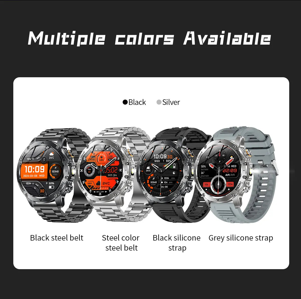 Reloj Smartwatch T-REX3 Deportivo GPS - Batería 1000mAh, 10ATM Impermeable, Linterna, Llamadas BT