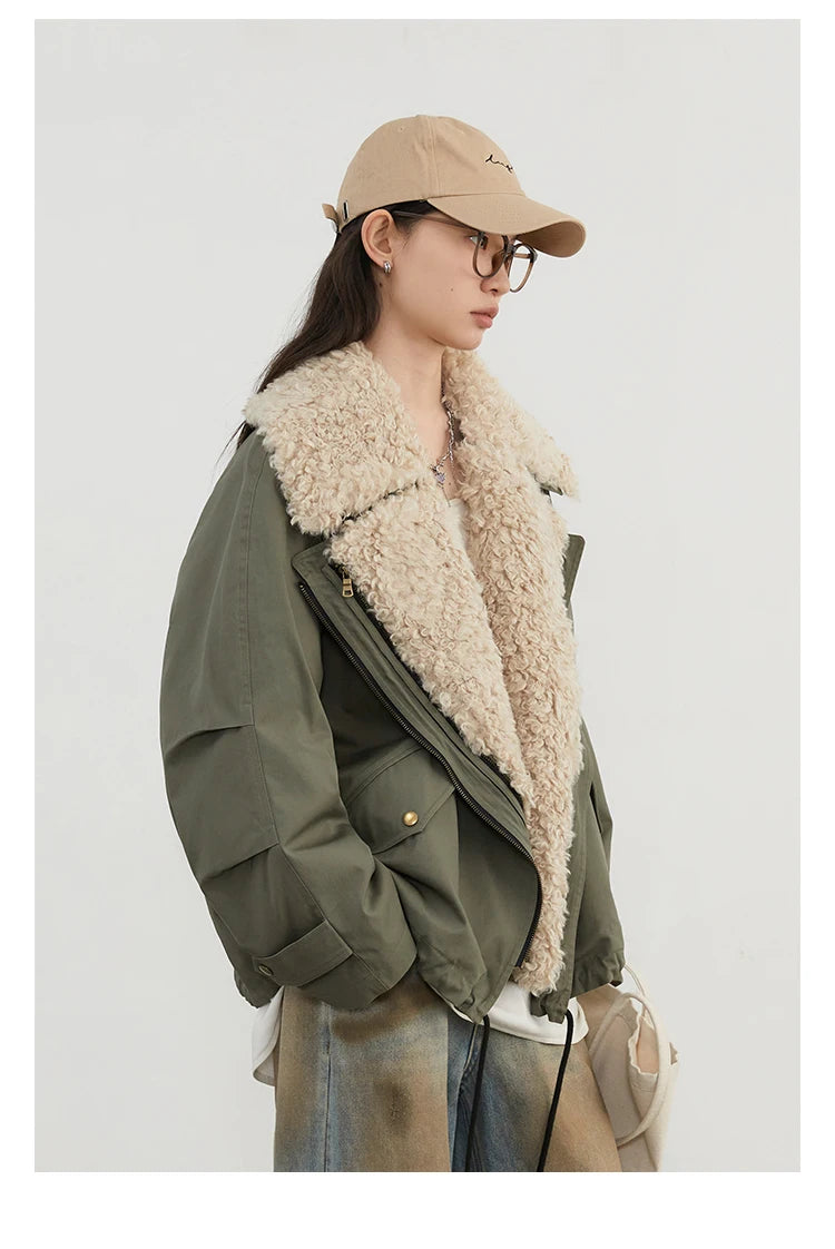 Chaqueta Motera Mujer Algodón - Abrigo Invierno Cálido Retro Streetwear 2025