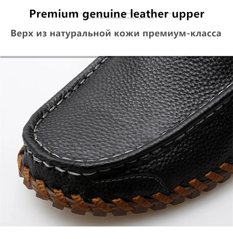 Zapatos de Cuero Genuino para Hombre - Mocasines Transpirables de Conducción