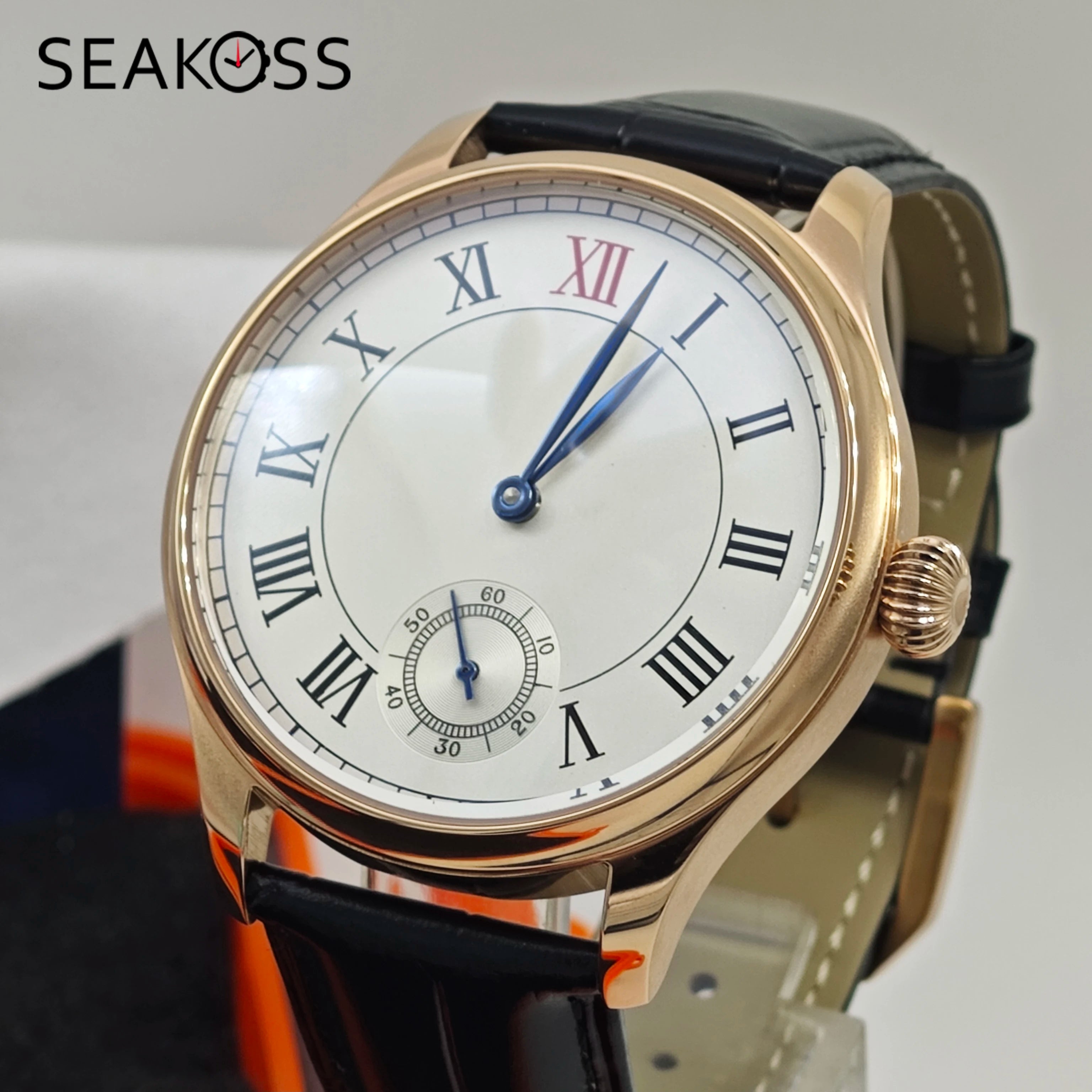 Reloj Mecánico SEAKOSS Piloto Clásico 44mm - Movimiento Manual Seagull ST3621