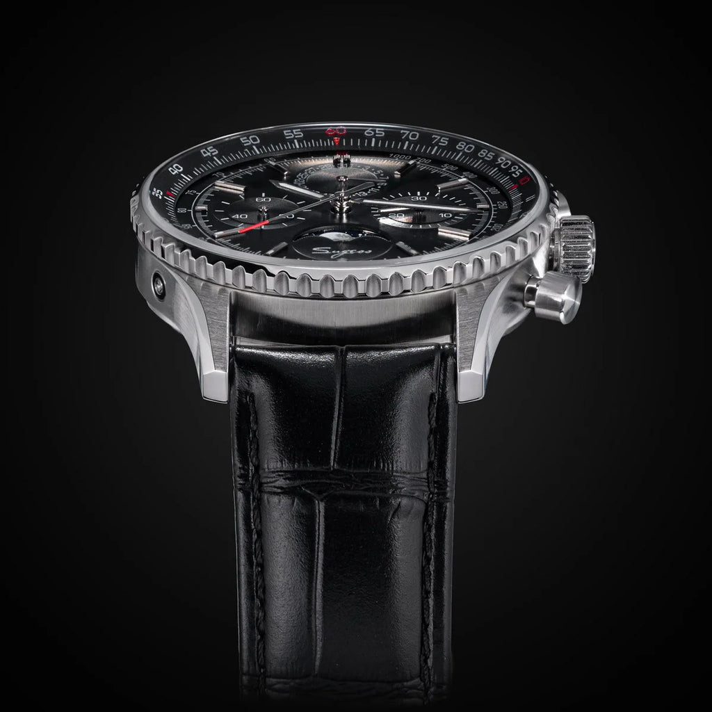 Reloj Sugess Cronógrafo Mecánico Moonphase Pilot - Movimiento ST1908 Tianjin