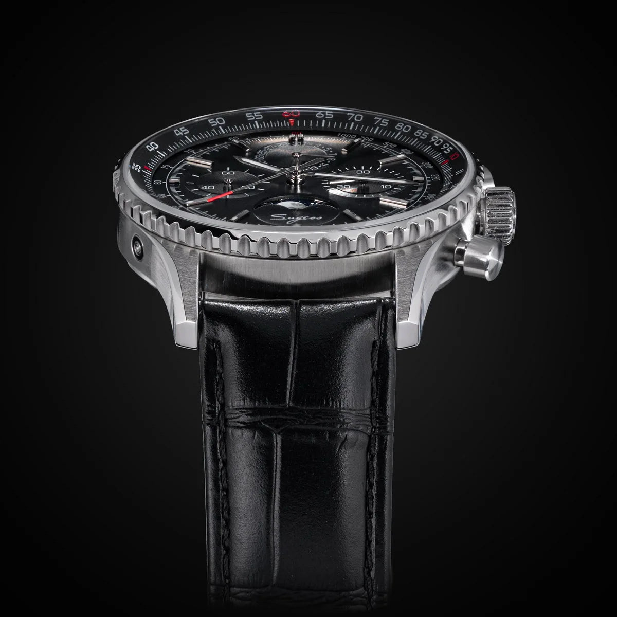 Reloj Sugess Cronógrafo Mecánico Moonphase Pilot - Movimiento ST1908 Tianjin