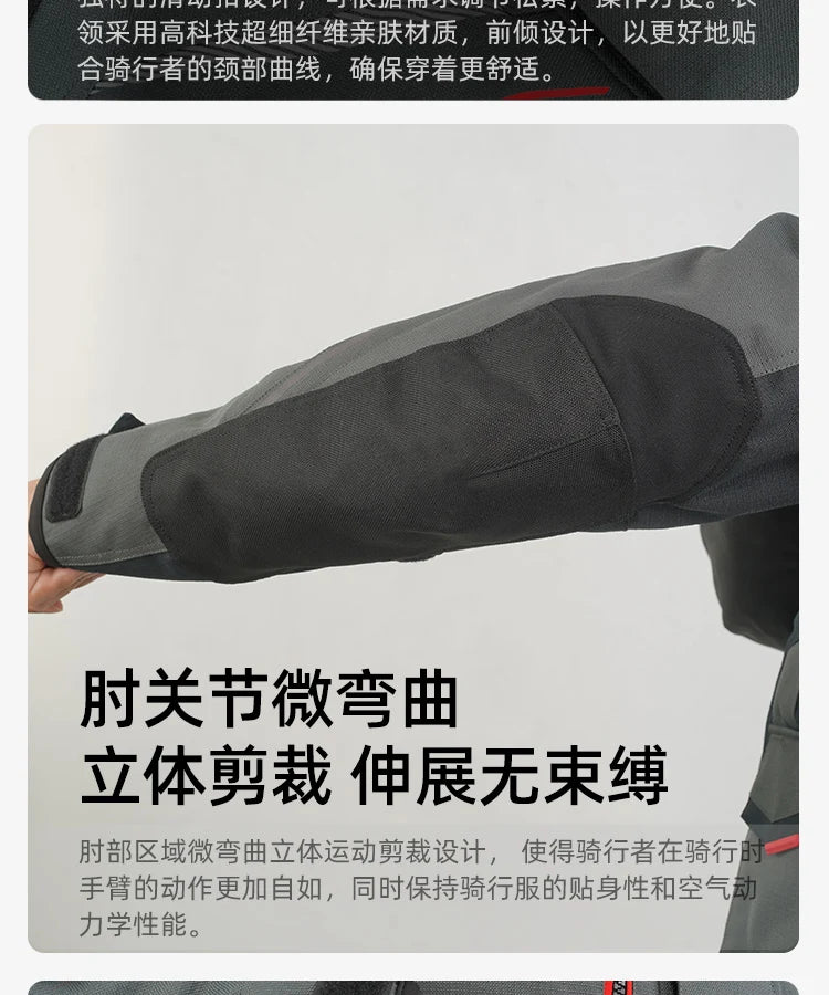 Traje Moto DUHAN Impermeable - Chaqueta Invierno Motocross Hombre 4 Estaciones