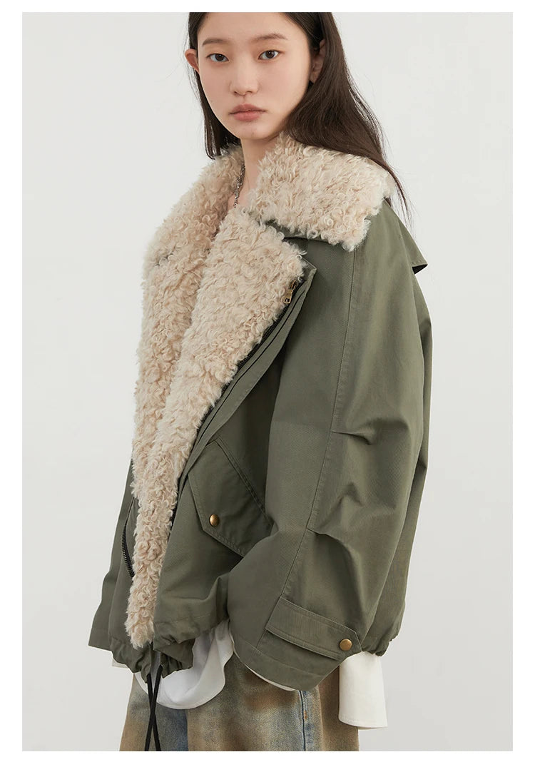 Chaqueta Motera Mujer Algodón - Abrigo Invierno Cálido Retro Streetwear 2025