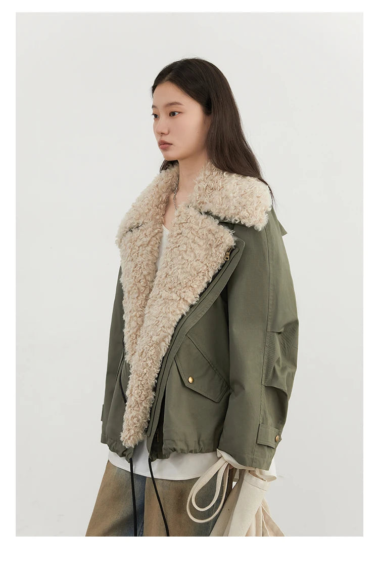 Chaqueta Motera Mujer Algodón - Abrigo Invierno Cálido Retro Streetwear 2025