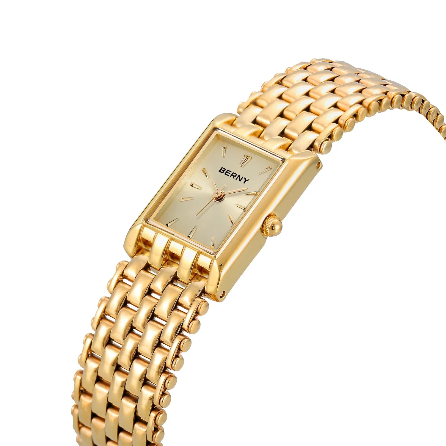 Reloj BERNY Dorado Mujer - Cuadrado Acero Inoxidable