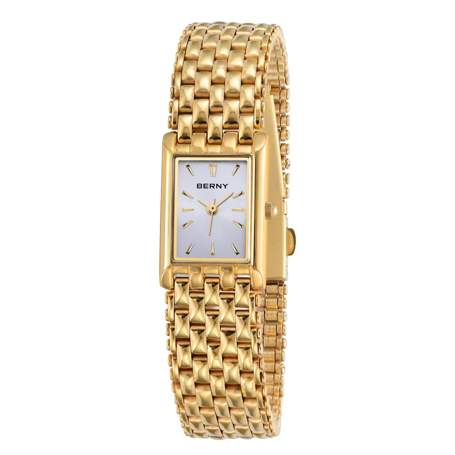 Reloj BERNY Dorado Mujer - Cuadrado Acero Inoxidable