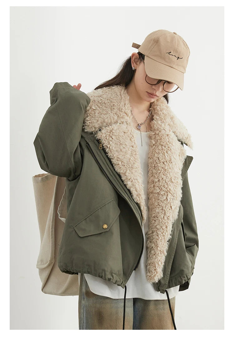 Chaqueta Motera Mujer Algodón - Abrigo Invierno Cálido Retro Streetwear 2025