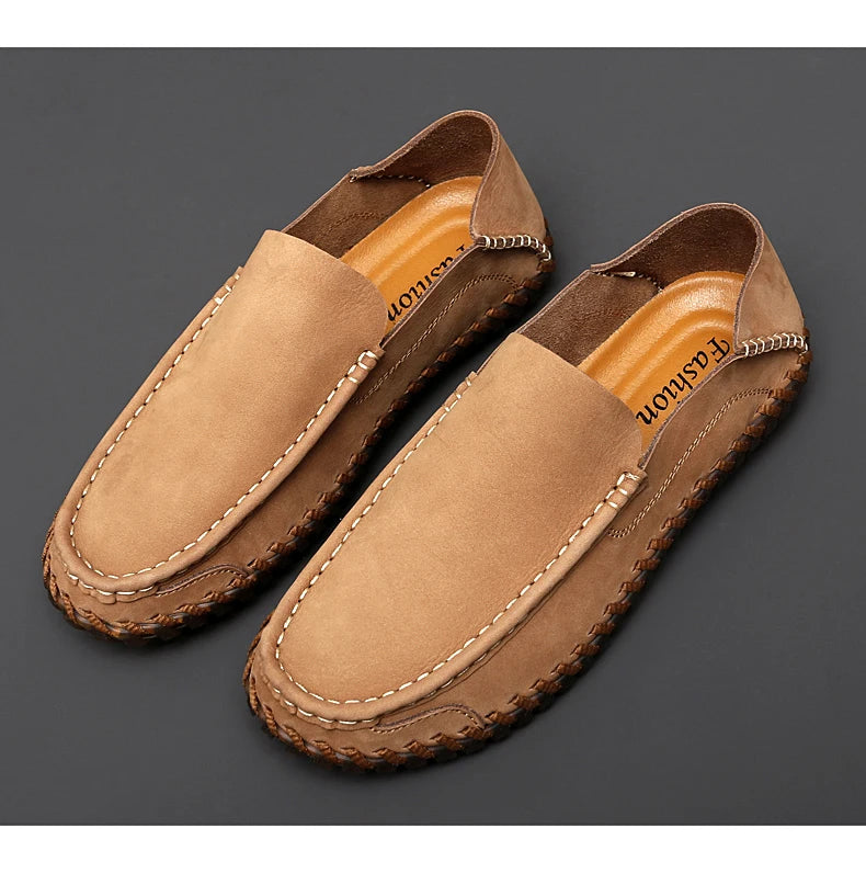 Zapatos de Cuero Genuino para Hombre - Mocasines Transpirables de Conducción