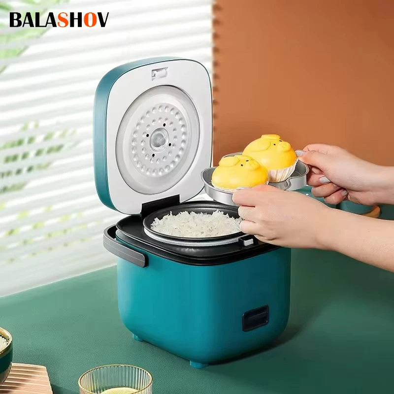 Mini Arrocera Eléctrica Automática 1.2L - Cocina para 1-2 Personas con Vaporera