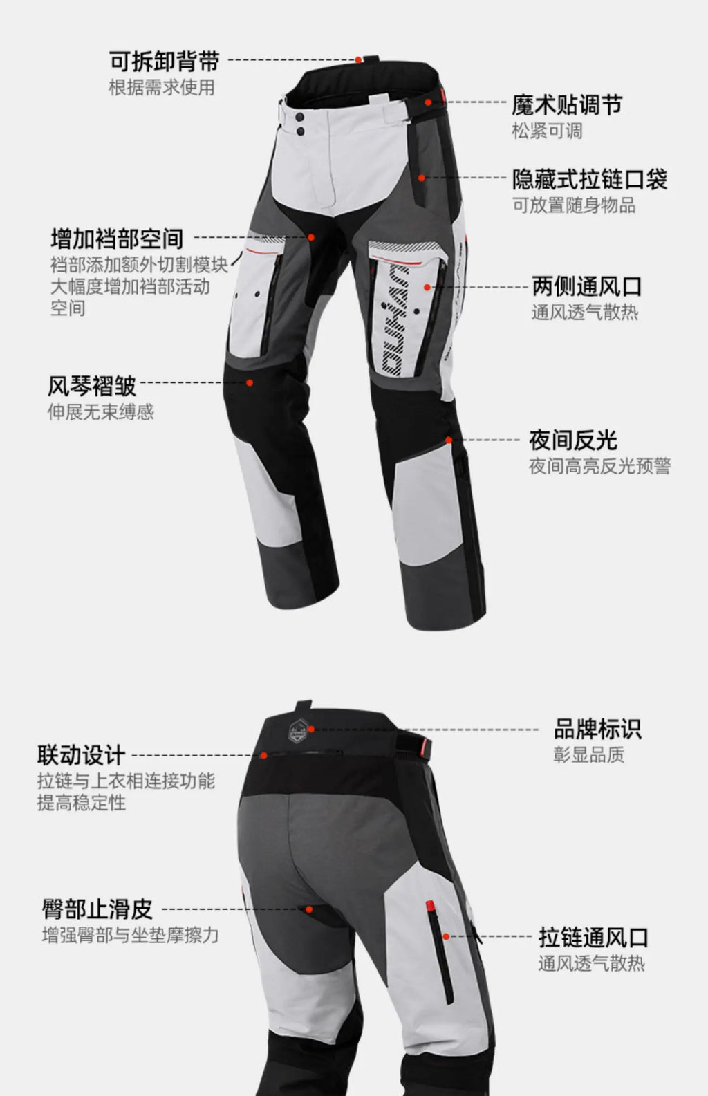 Traje Moto DUHAN Impermeable - Chaqueta Invierno Motocross Hombre 4 Estaciones