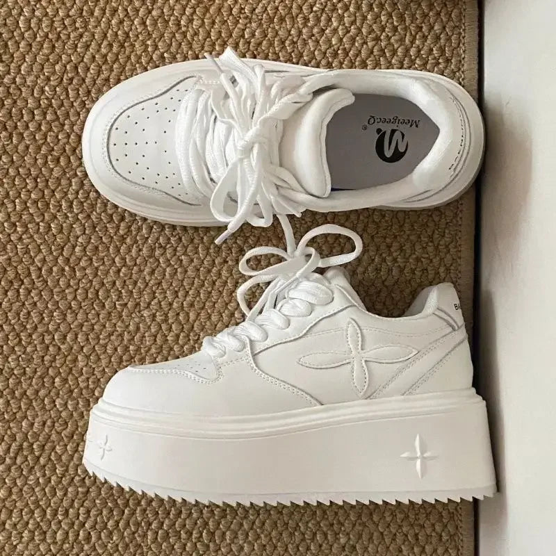 Zapatillas Plataforma Mujer Primavera Otoño - Suela Gruesa Cómodas Casuales