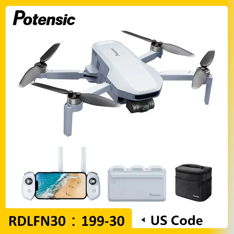 Dron Potensic ATOM C0 Mini 4K - Gimbal 3 Ejes, GPS 6km, Cámara Profesional, Brushless RC