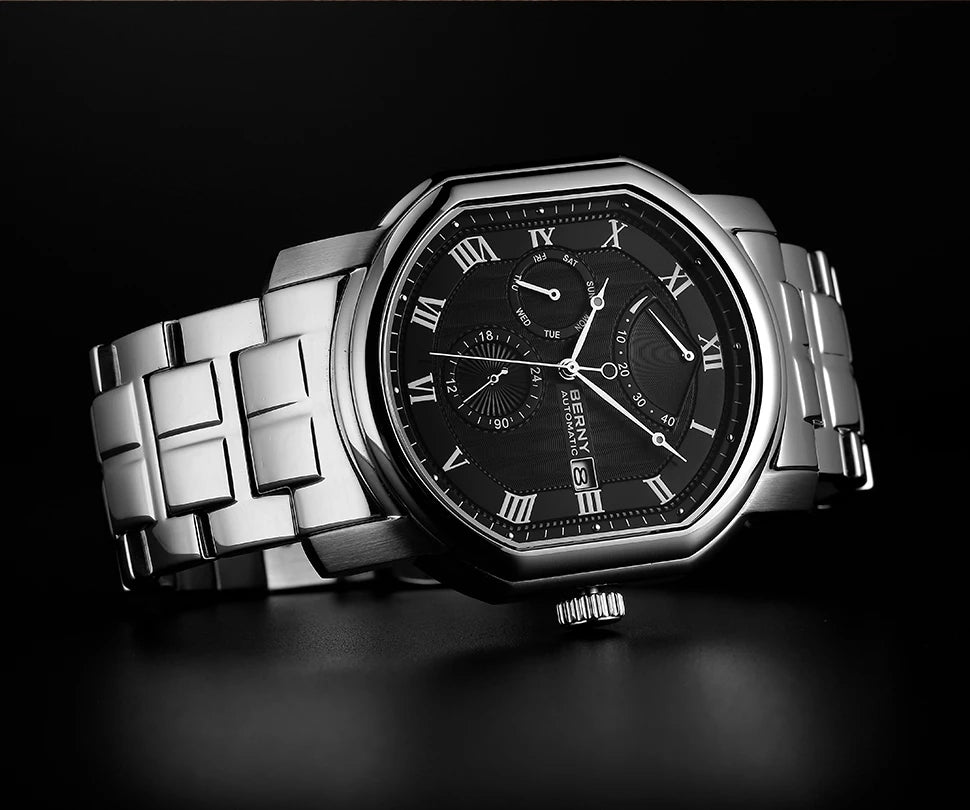 BERNY Reloj Mecánico Automático Hombre Miyota - Zafiro Resistente al Agua