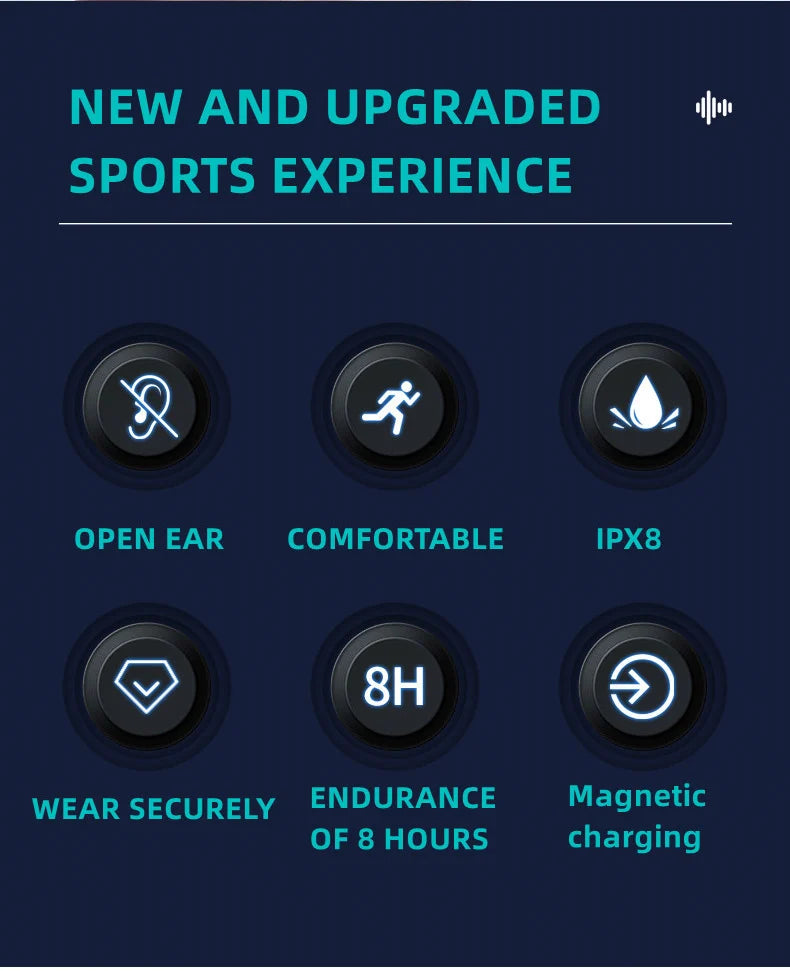 Auriculares Conducción Ósea IPX8 Bluetooth 5.3 - 32GB MP3 Natación Deportivos