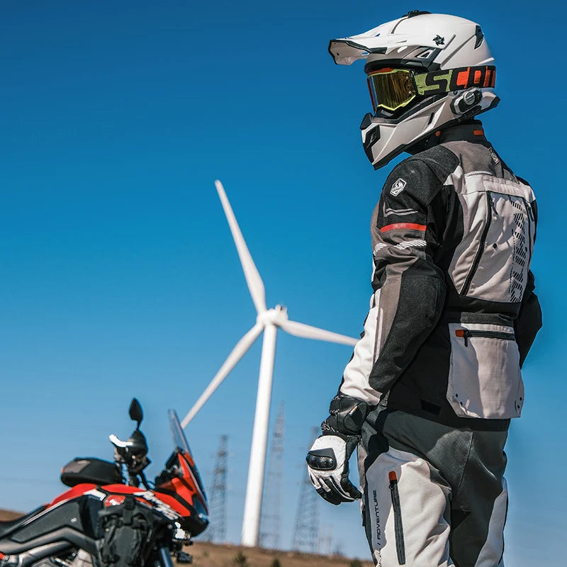 Traje Moto DUHAN Impermeable - Chaqueta Invierno Motocross Hombre 4 Estaciones