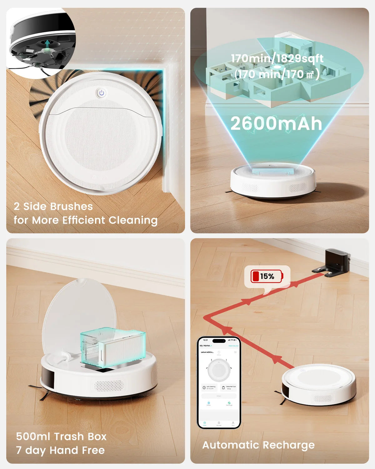 Robot Aspirador LEFANT M310 Ultra - 6000Pa Navegación ToF