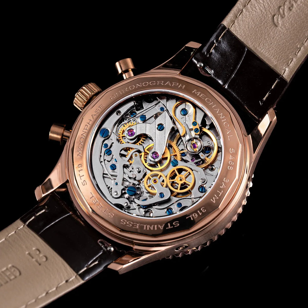 Reloj Sugess Cronógrafo Mecánico Moonphase Pilot - Movimiento ST1908 Tianjin