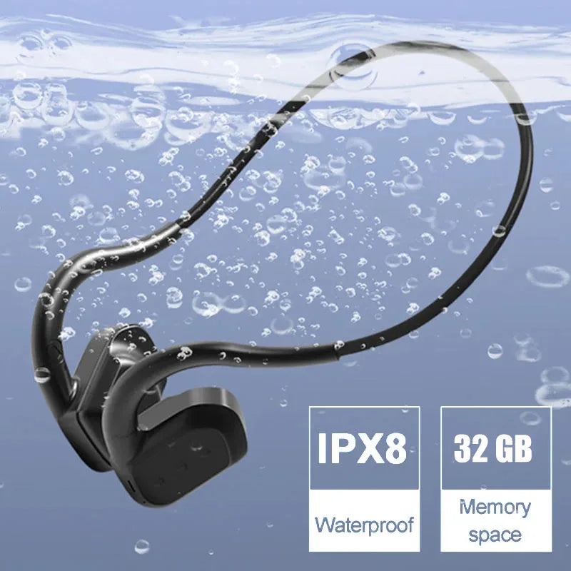Auriculares Conducción Ósea IPX8 Bluetooth 5.3 - 32GB MP3 Natación Deportivos