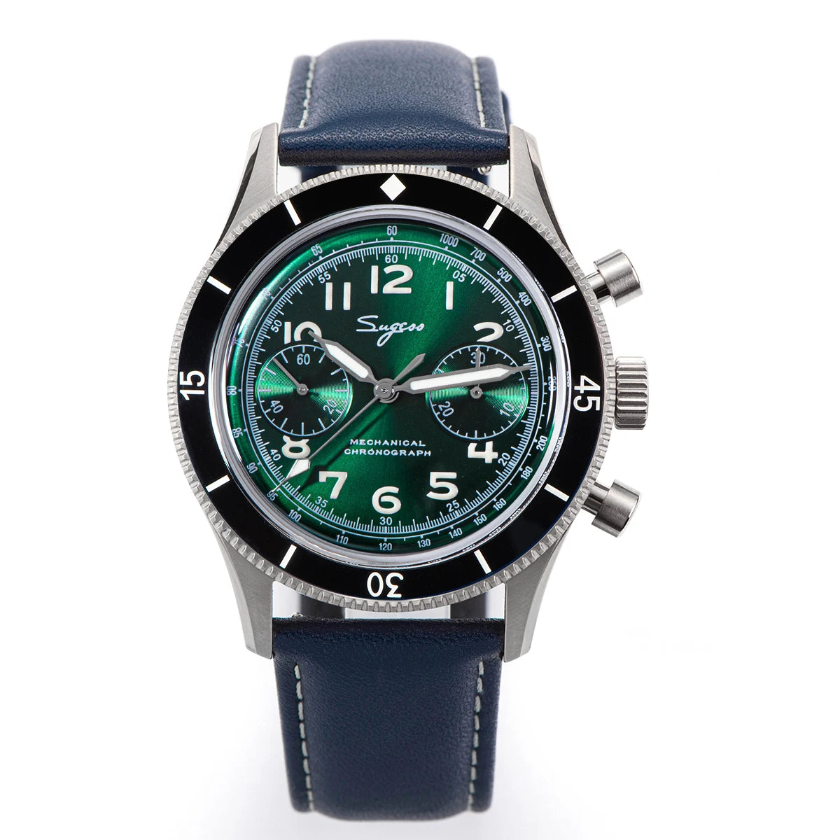SUGESS 1963 Chronograph Herrenuhr - Edición Exclusiva Verde ST1901
