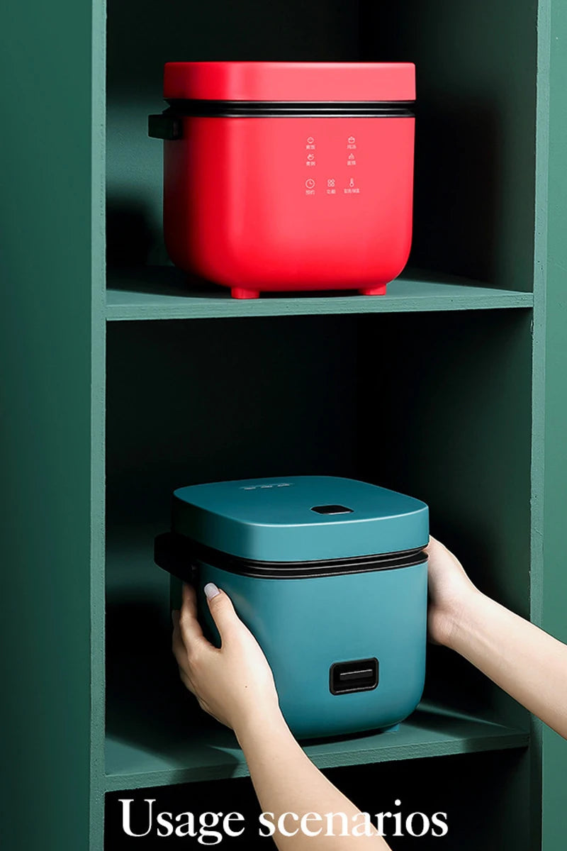 Mini Arrocera Eléctrica Automática 1.2L - Cocina para 1-2 Personas con Vaporera