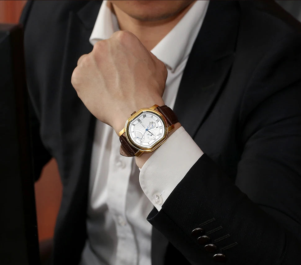 BERNY Reloj Mecánico Automático Hombre Miyota - Zafiro Resistente al Agua