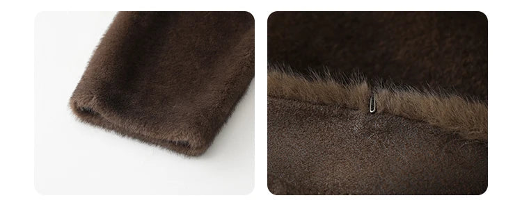 Chaqueta Holgada Mujer CHIC VEN - Abrigo Casual Felpa Cuello V, Otoño Invierno 2025