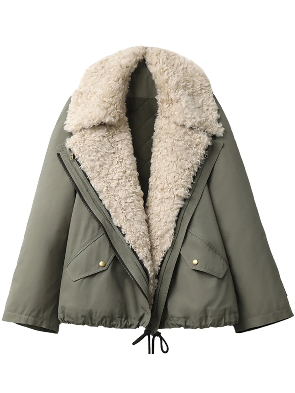 Chaqueta Motera Mujer Algodón - Abrigo Invierno Cálido Retro Streetwear 2025