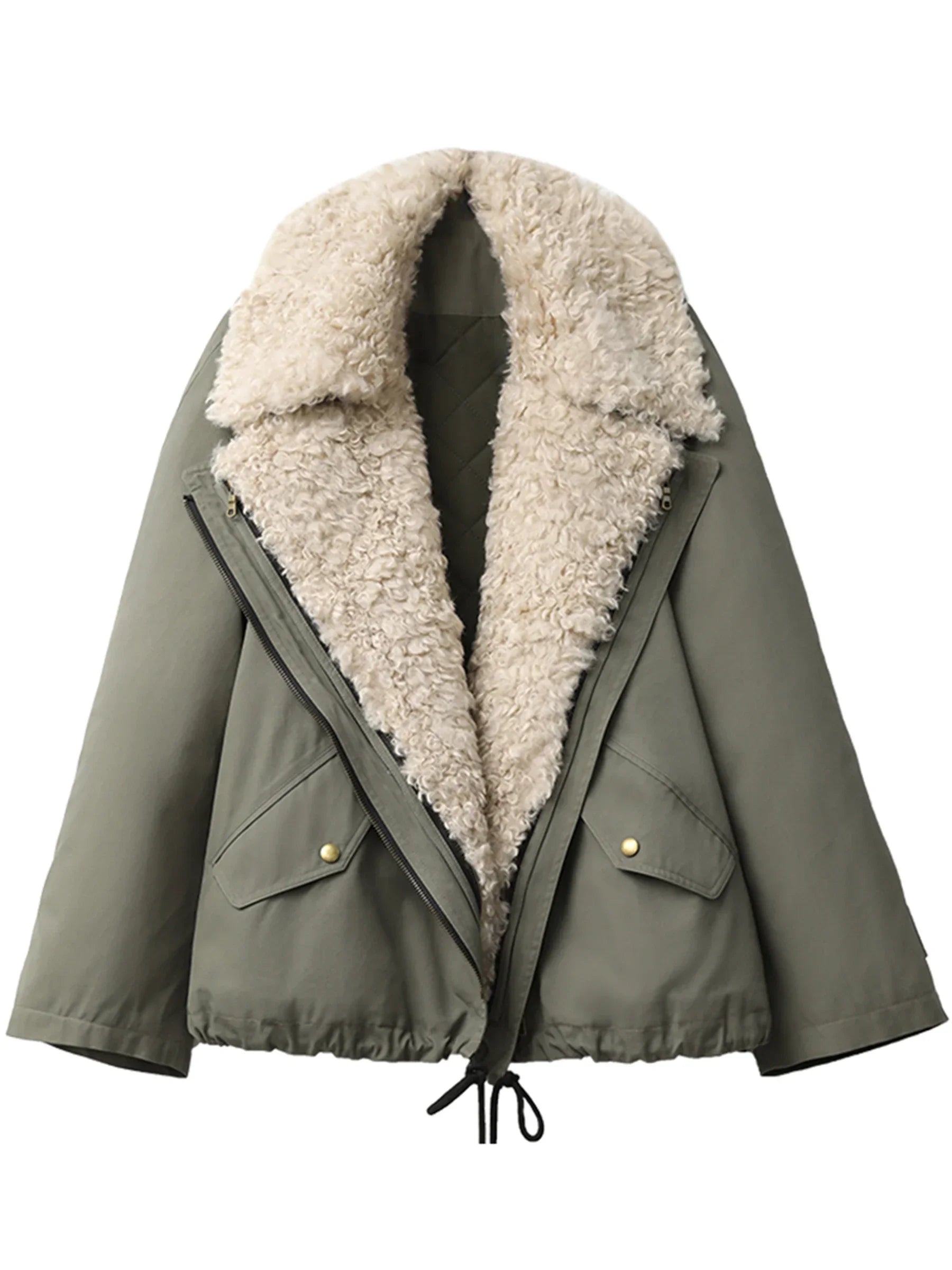 Chaqueta Motera Mujer Algodón - Abrigo Invierno Cálido Retro Streetwear 2025