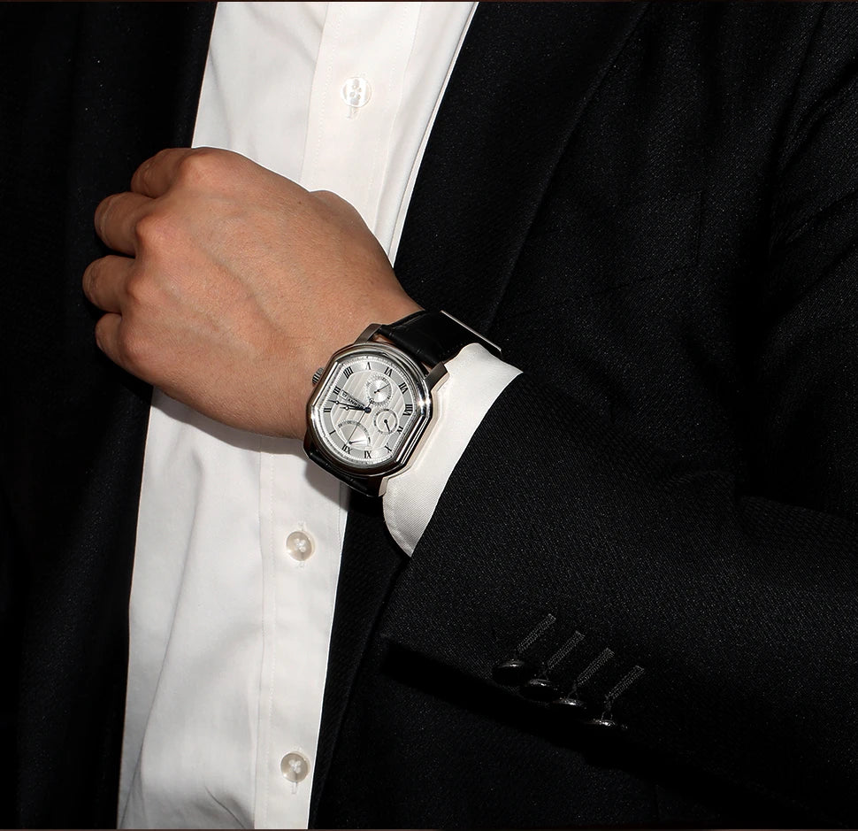 BERNY Reloj Mecánico Automático Hombre Miyota - Zafiro Resistente al Agua