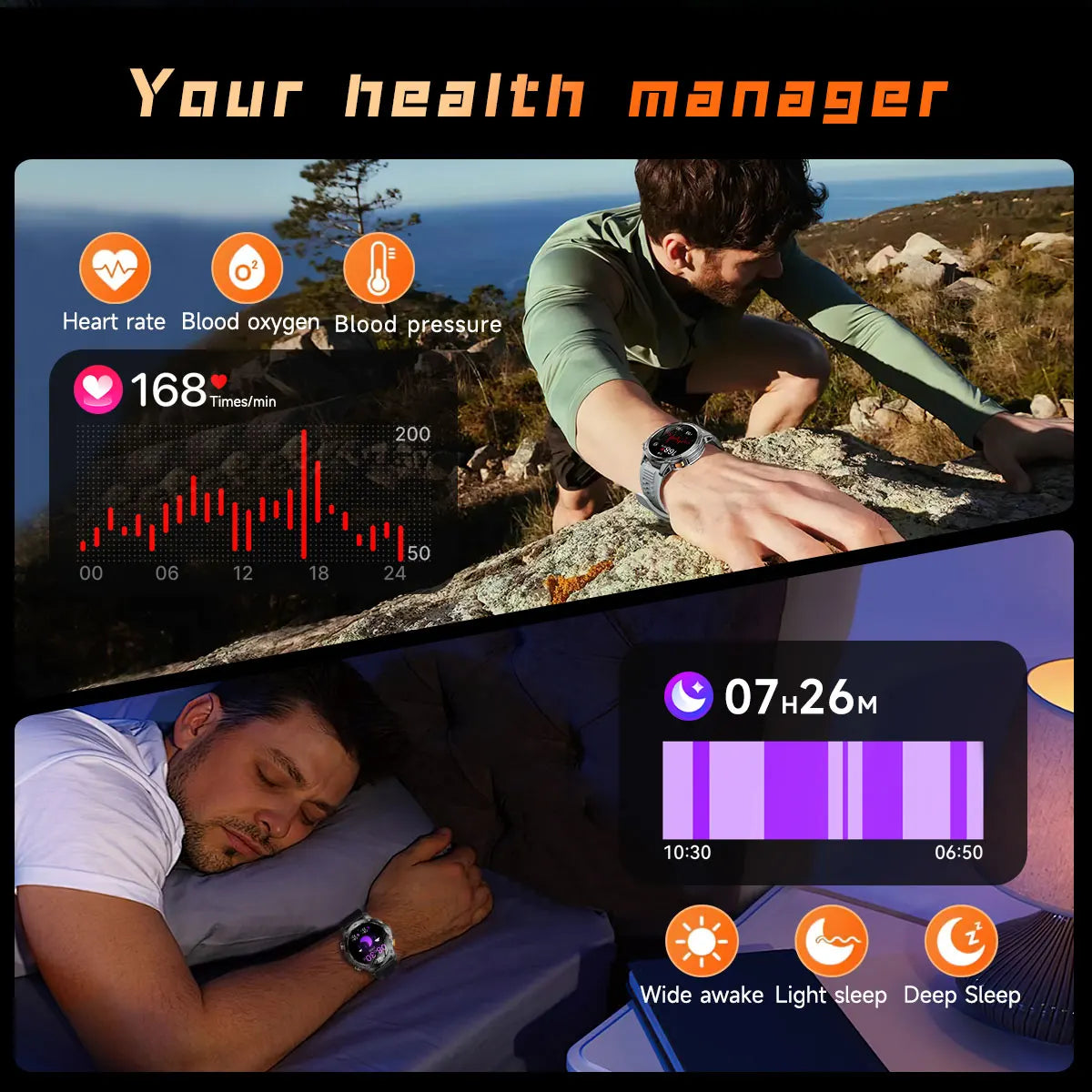 Reloj Smartwatch T-REX3 Deportivo GPS - Batería 1000mAh, 10ATM Impermeable, Linterna, Llamadas BT