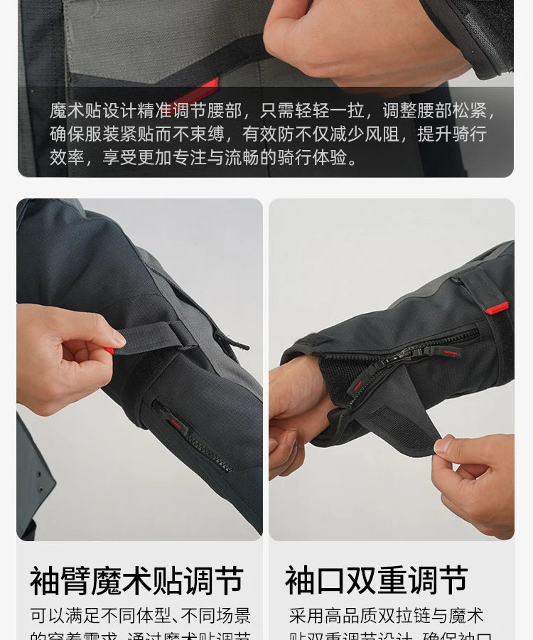 Traje Moto DUHAN Impermeable - Chaqueta Invierno Motocross Hombre 4 Estaciones