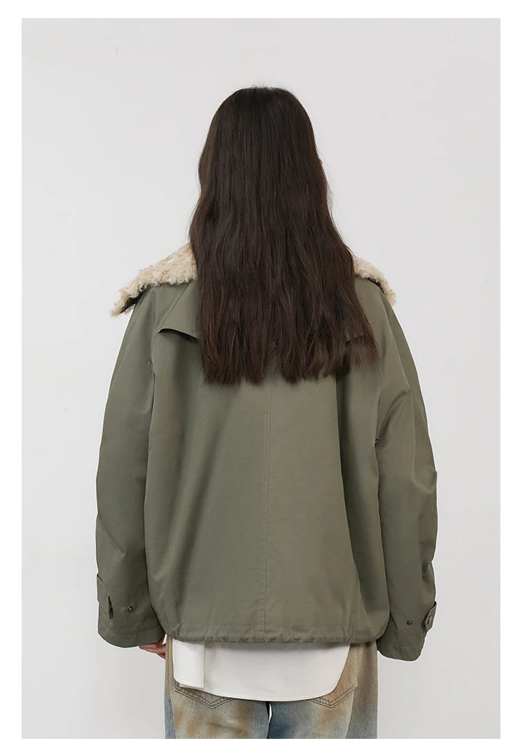 Chaqueta Motera Mujer Algodón - Abrigo Invierno Cálido Retro Streetwear 2025