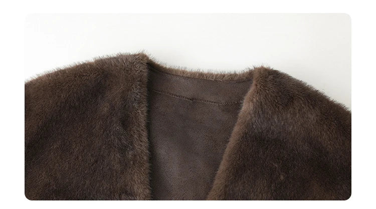 Chaqueta Holgada Mujer CHIC VEN - Abrigo Casual Felpa Cuello V, Otoño Invierno 2025