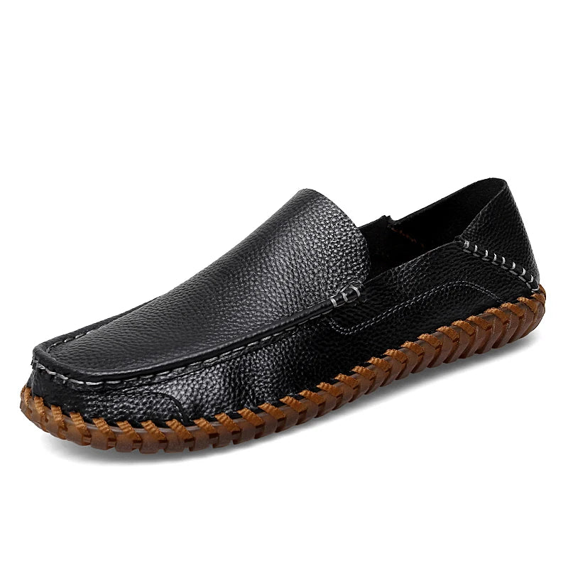 Zapatos de Cuero Genuino para Hombre - Mocasines Transpirables de Conducción
