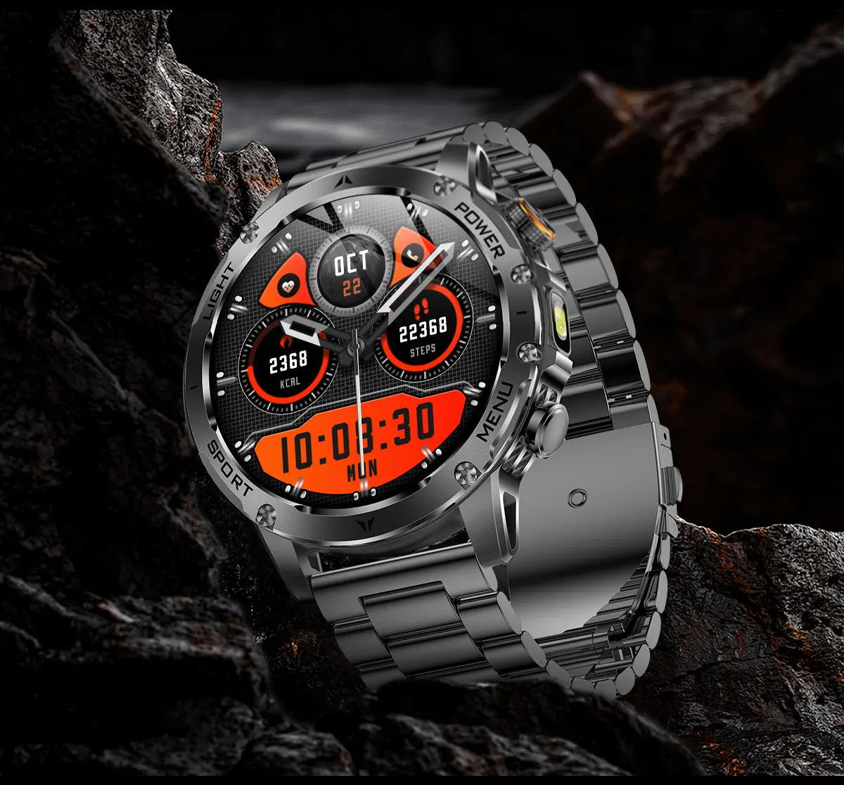 Reloj Smartwatch T-REX3 Deportivo GPS - Batería 1000mAh, 10ATM Impermeable, Linterna, Llamadas BT