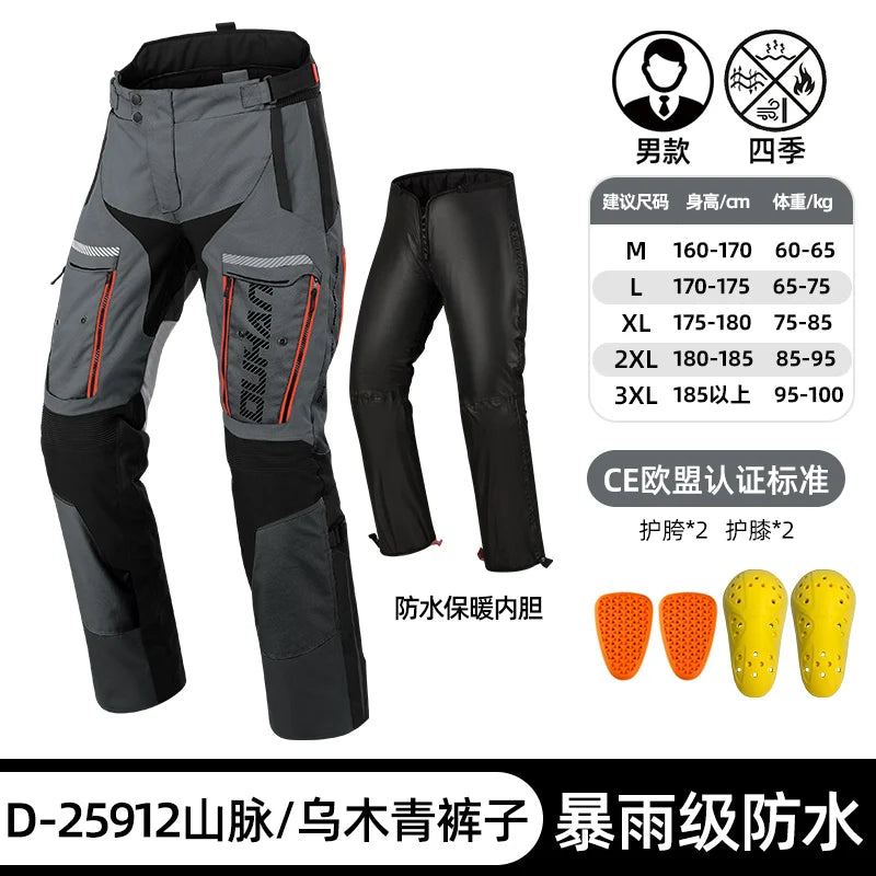 Traje Moto DUHAN Impermeable - Chaqueta Invierno Motocross Hombre 4 Estaciones