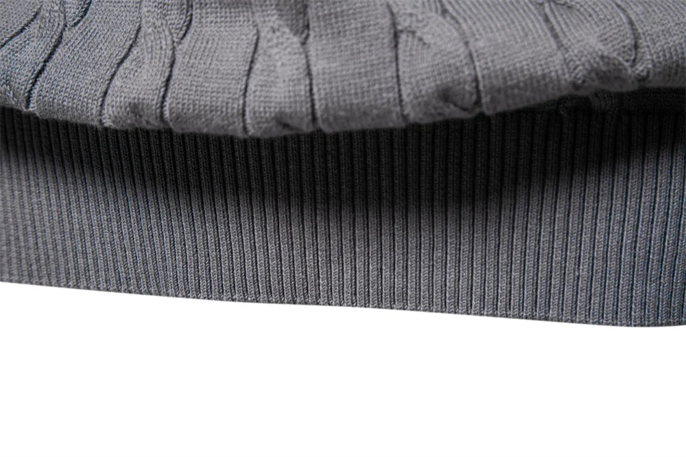 AIOPESON Jersey Premium Hombre - Pullover Algodón con Bordado Jirafa y Patrón Trenzado